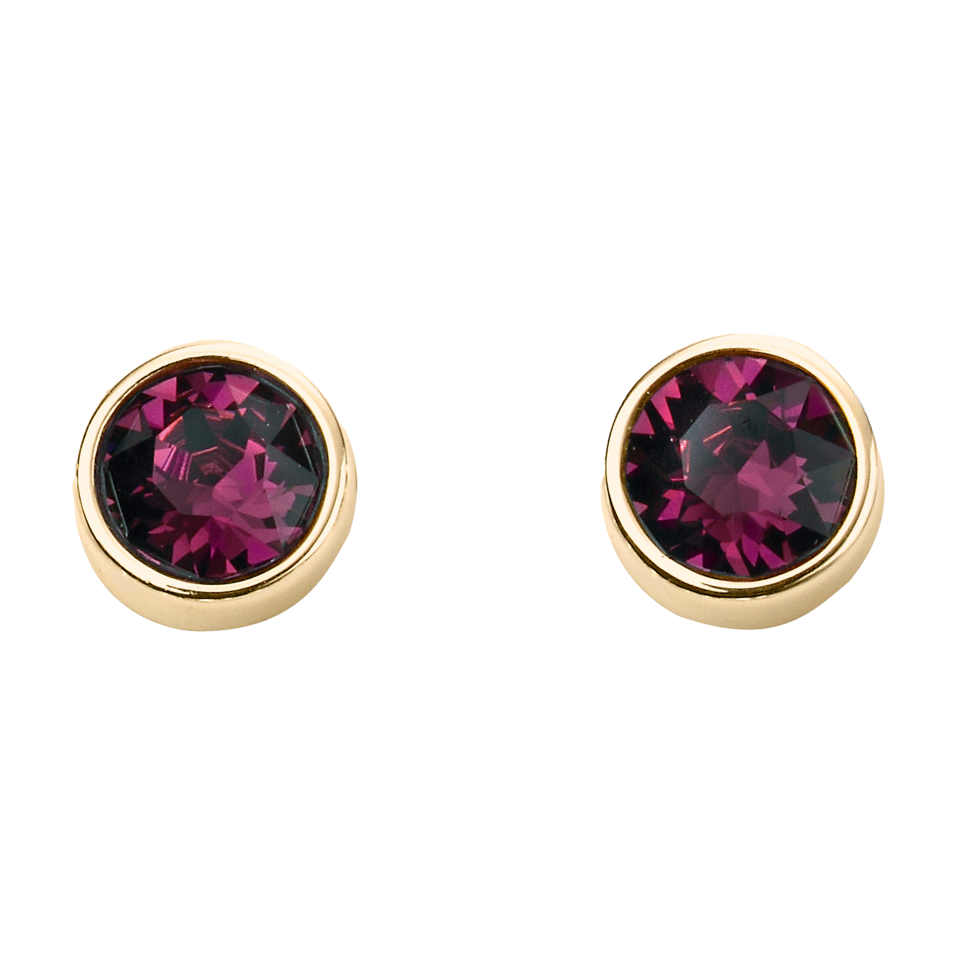 Swarovski crystal Amethyst stud earrings | Dent Jewellers